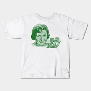 21 betty white // green solid style Kids T-Shirt